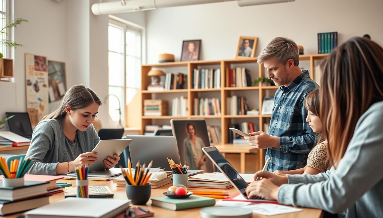 Digital learning platform with online study materials