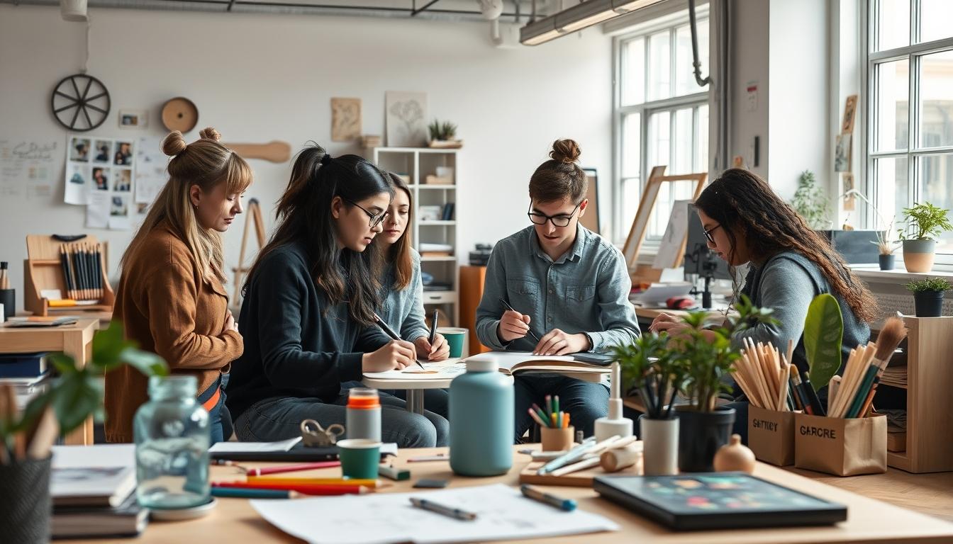 Student preparing for exams with study materials